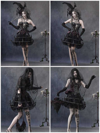 Legacy Of The Dead Gothic Dark Soul Lamp Dress Half-length Skirt【s0000018599】