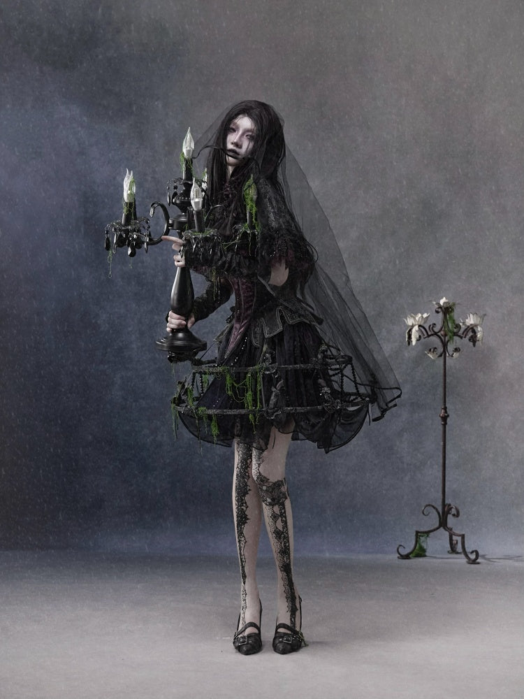 Legacy Of The Dead Gothic Dark Soul Lamp Dress Half-length Skirt【s0000018599】