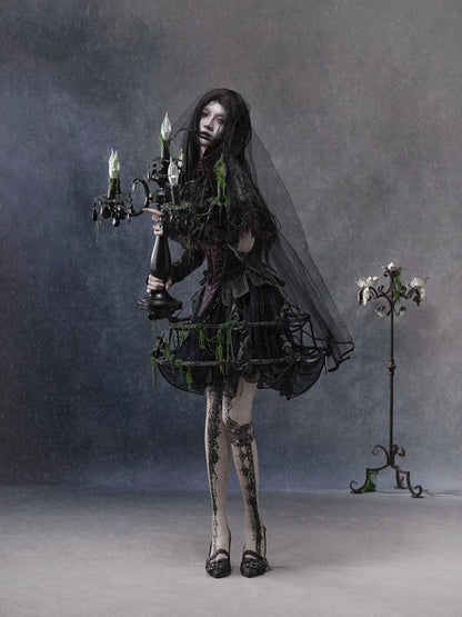 Legacy Of The Dead Gothic Dark Soul Lamp Dress Half-length Skirt【s0000018599】