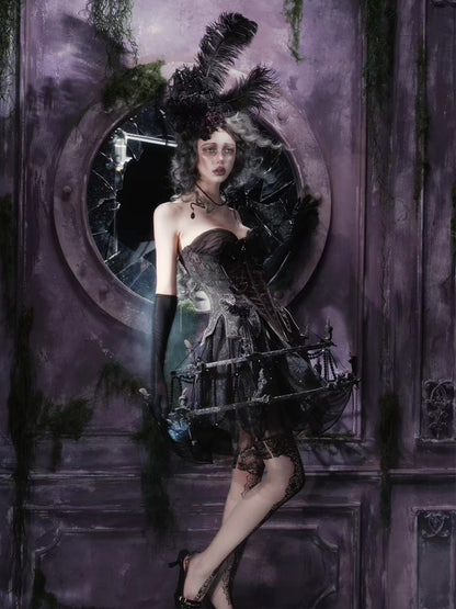Legacy Of The Dead Gothic Dark Soul Lamp Dress Half-length Skirt【s0000018599】
