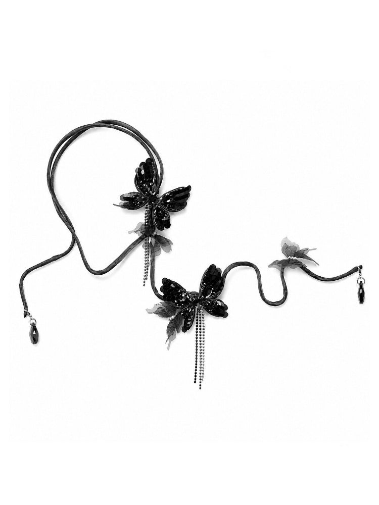 Legacy Of The Dead Gothic Dark Butterfly Ghost Fishbone Chest【s0000018600】