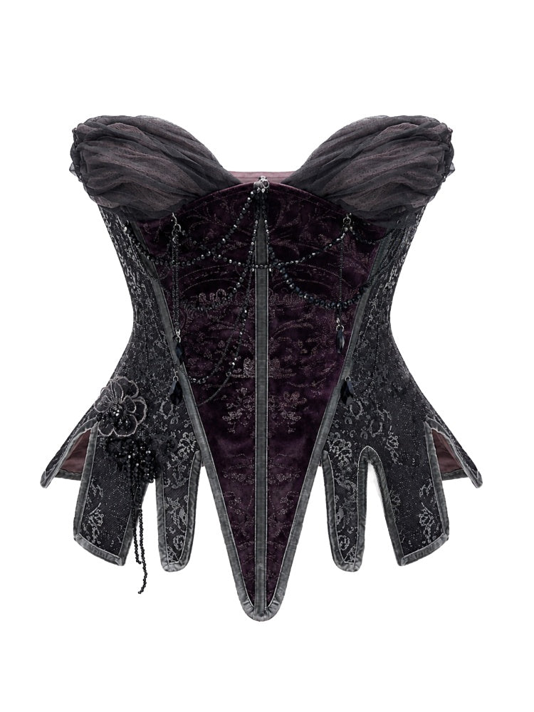 Legacy Of The Dead Gothic Dark Butterfly Ghost Fishbone Chest【s0000018600】