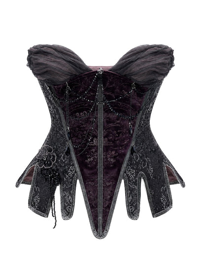 Legacy Of The Dead Gothic Dark Butterfly Ghost Fishbone Chest【s0000018600】