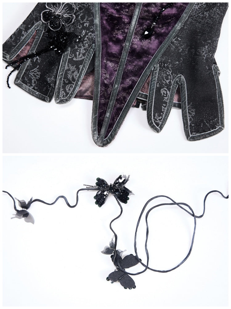 Legacy Of The Dead Gothic Dark Butterfly Ghost Fishbone Chest【s0000018600】