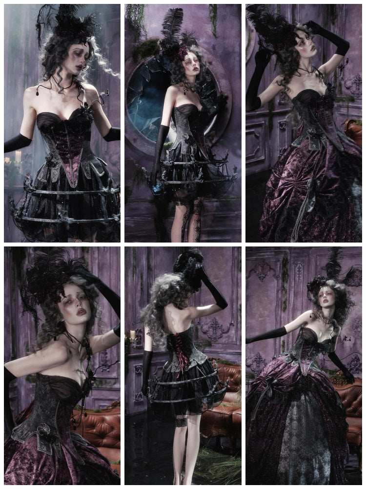 Legacy Of The Dead Gothic Dark Butterfly Ghost Fishbone Chest【s0000018600】