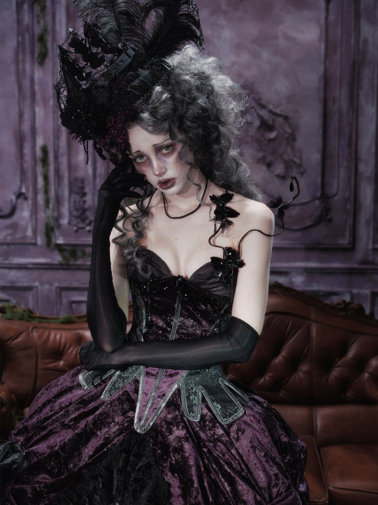 Legacy Of The Dead Gothic Dark Butterfly Ghost Fishbone Chest【s0000018600】