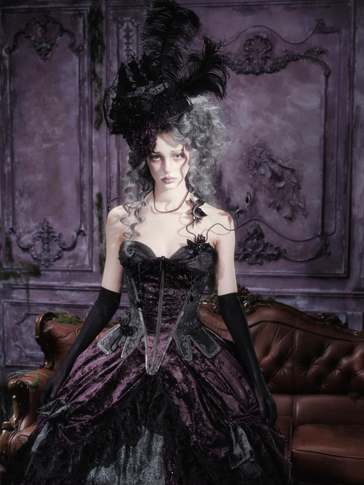 Legacy Of The Dead Gothic Dark Butterfly Ghost Fishbone Chest【s0000018600】