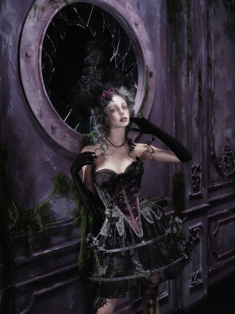 Legacy Of The Dead Gothic Dark Butterfly Ghost Fishbone Chest【s0000018600】