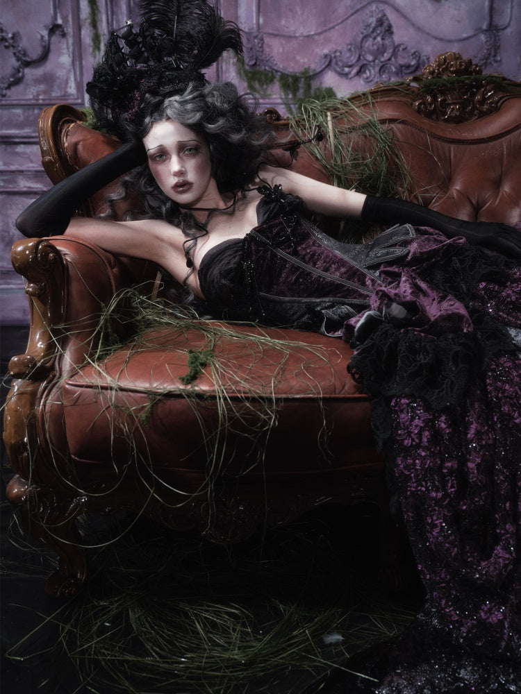 Legacy Of The Dead Gothic Dark Butterfly Ghost Fishbone Chest【s0000018600】