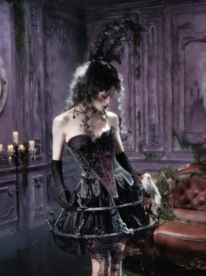 Legacy Of The Dead Gothic Dark Butterfly Ghost Fishbone Chest【s0000018600】