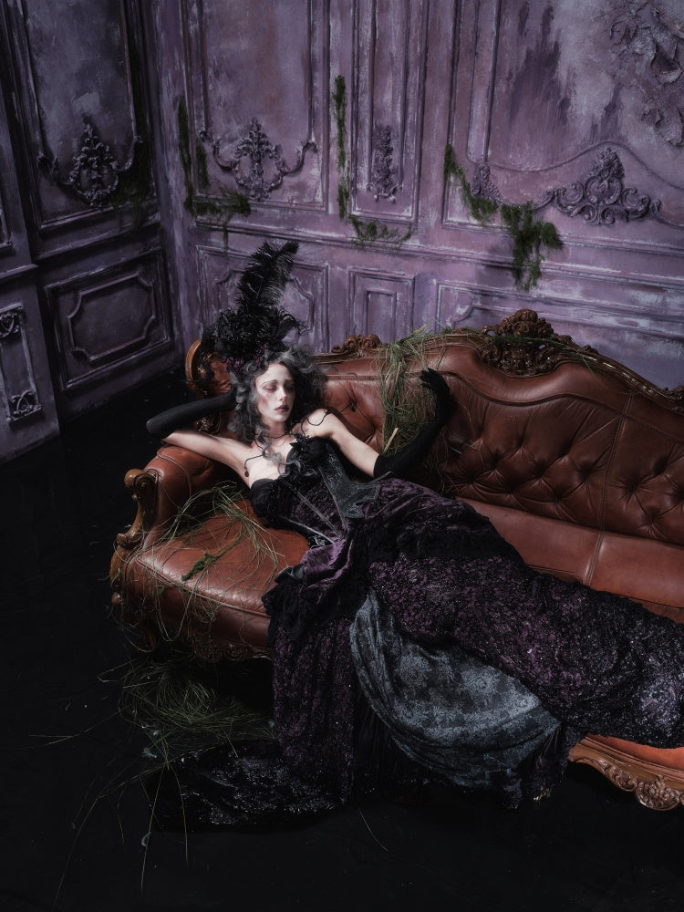Legacy Of The Dead Gothic Dark Butterfly Ghost Fishbone Chest【s0000018600】