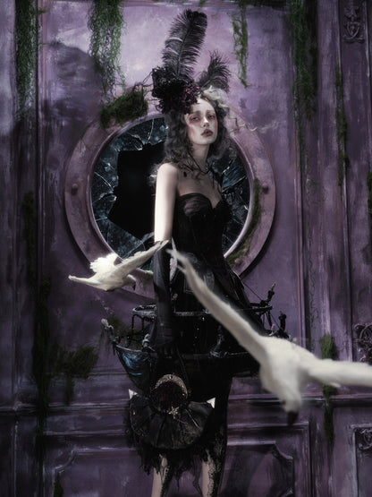 Legacy Of The Dead Gothic Dark Butterfly Ghost Fishbone Chest【s0000018600】