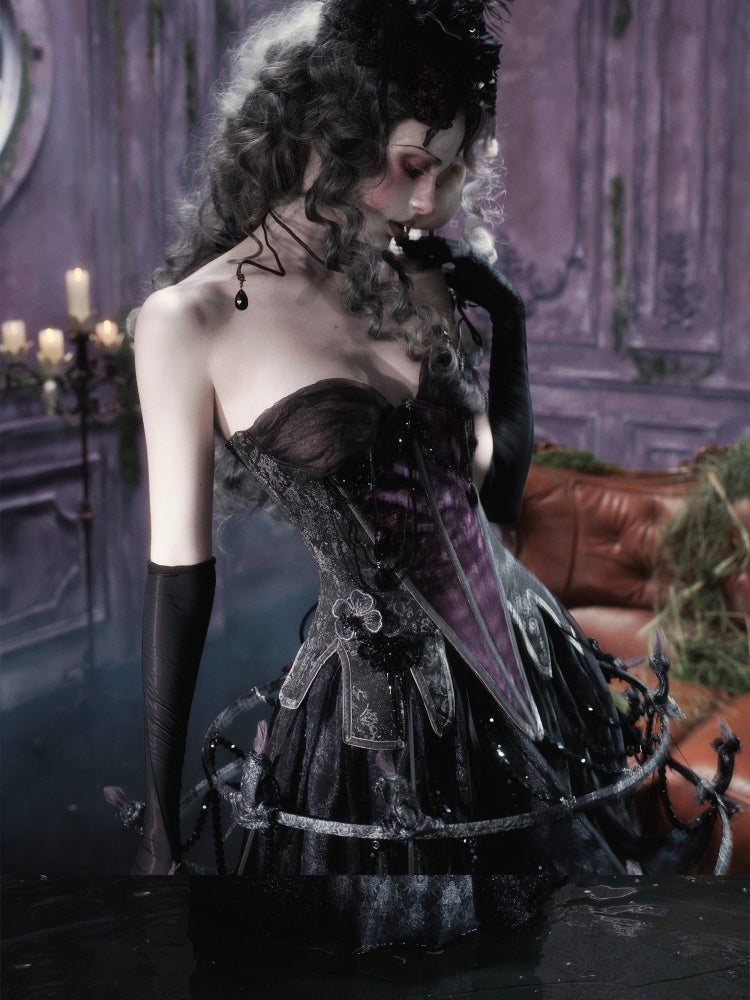 Legacy Of The Dead Gothic Dark Butterfly Ghost Fishbone Chest【s0000018600】
