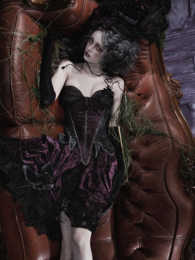 Legacy Of The Dead Gothic Dark Butterfly Ghost Fishbone Chest【s0000018600】