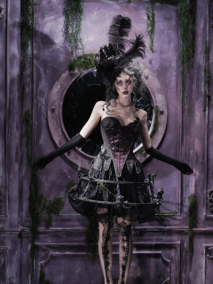 Legacy Of The Dead Gothic Dark Butterfly Ghost Fishbone Chest【s0000018600】