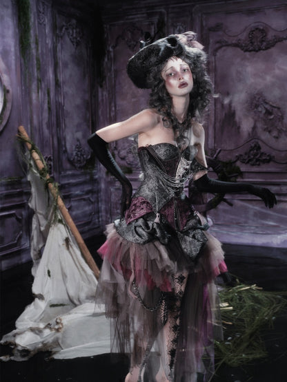 Legacy Of The Dead Gothic Dark Mesh Irregular Skirt【s0000018601】