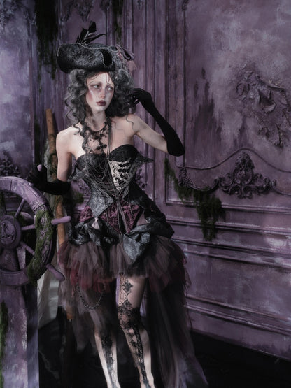 Legacy Of The Dead Gothic Dark Mesh Irregular Skirt【s0000018601】