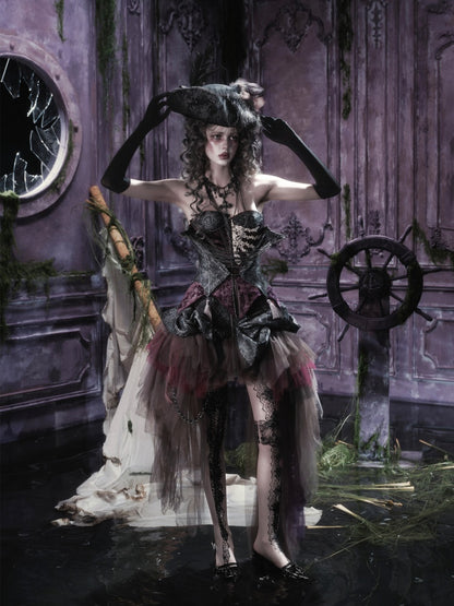 Legacy Of The Dead Gothic Dark Mesh Irregular Skirt【s0000018601】