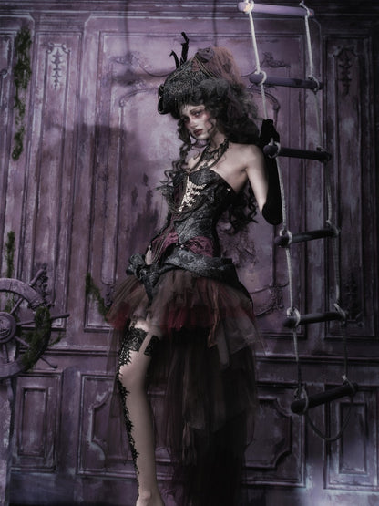Legacy Of The Dead Gothic Dark Mesh Irregular Skirt【s0000018601】