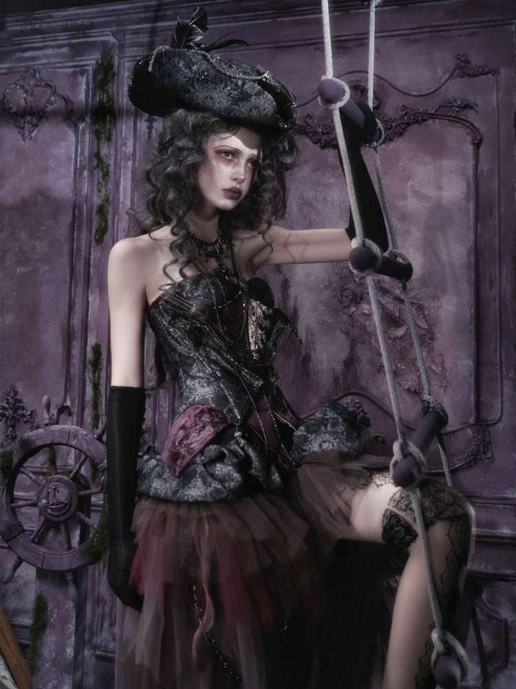 Legacy Of The Dead Gothic Dark Mesh Irregular Skirt【s0000018601】