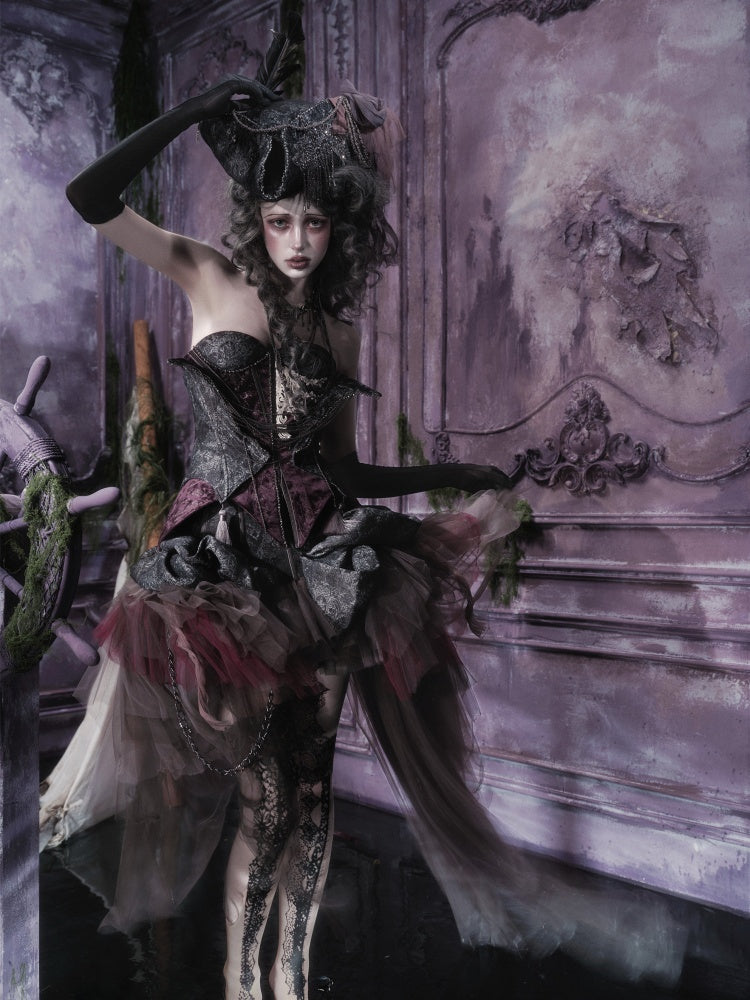Legacy Of The Dead Gothic Dark Mesh Irregular Skirt【s0000018601】