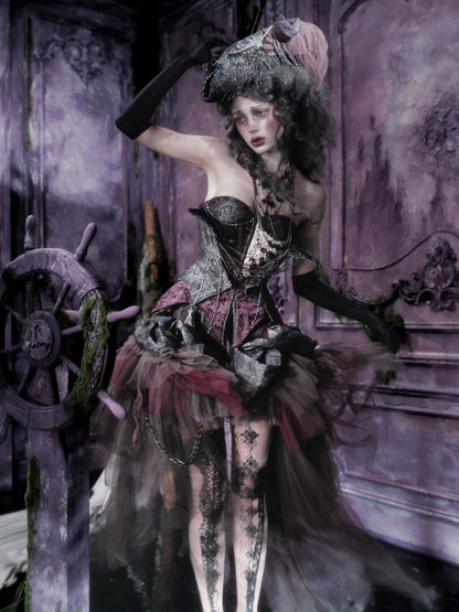 Legacy Of The Dead Gothic Dark Mesh Irregular Skirt【s0000018601】