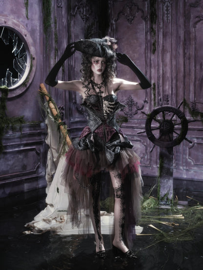 Legacy Of The Dead Gothic Dark Mesh Irregular Skirt【s0000018601】