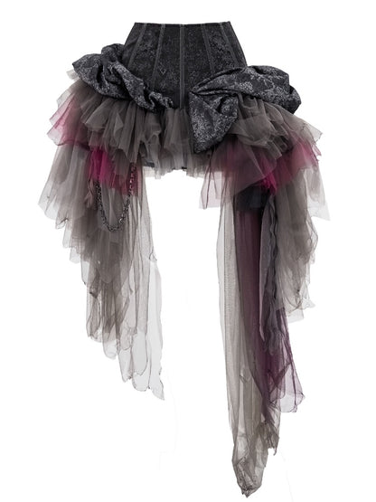 Legacy Of The Dead Gothic Dark Mesh Irregular Skirt【s0000018601】