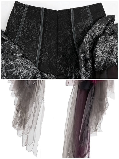 Legacy Of The Dead Gothic Dark Mesh Irregular Skirt【s0000018601】