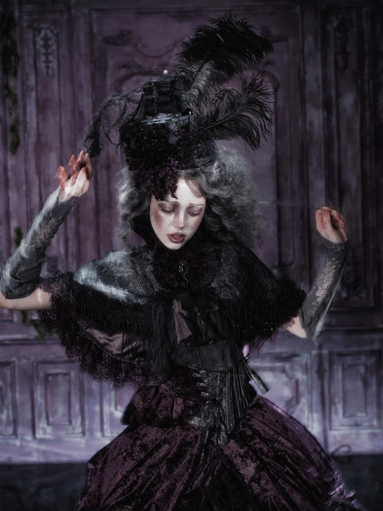 Legacy Of The Dead Gothic Dark Victorian Cloak Layered Over【s0000018603】