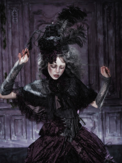 Legacy Of The Dead Gothic Dark Victorian Cloak Layered Over【s0000018603】