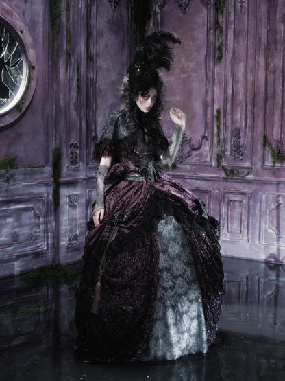 Legacy Of The Dead Gothic Dark Victorian Cloak Layered Over【s0000018603】