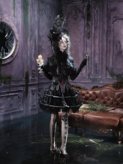 Legacy Of The Dead Gothic Dark Victorian Cloak Layered Over【s0000018603】