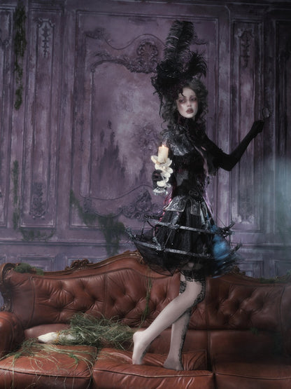 Legacy Of The Dead Gothic Dark Victorian Cloak Layered Over【s0000018603】