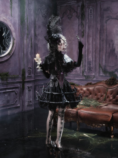 Legacy Of The Dead Gothic Dark Victorian Cloak Layered Over【s0000018603】