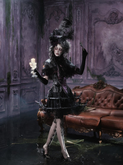 Legacy Of The Dead Gothic Dark Victorian Cloak Layered Over【s0000018603】