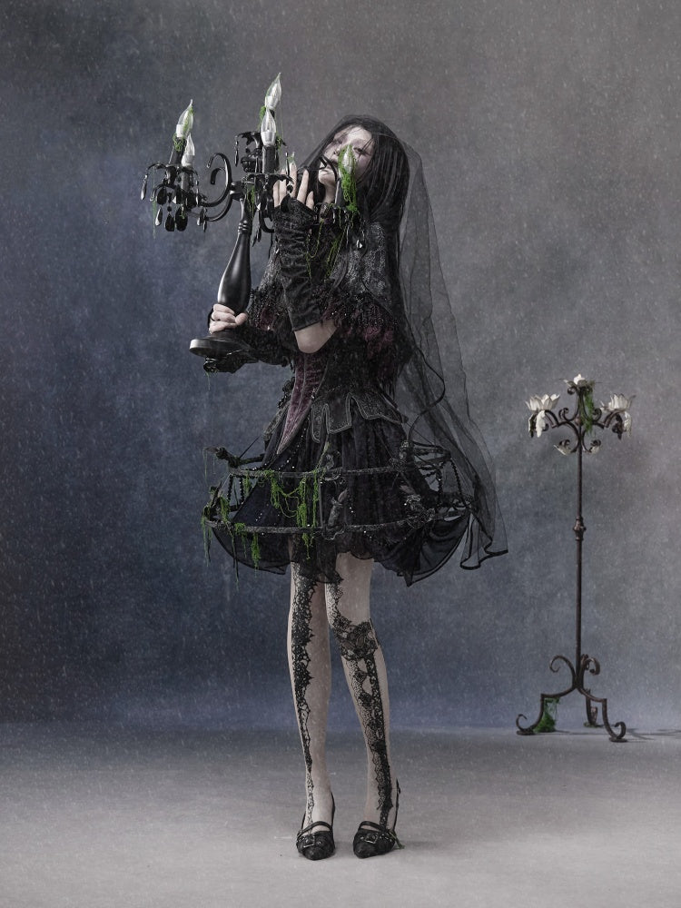 Legacy Of The Dead Gothic Dark Victorian Cloak Layered Over【s0000018603】