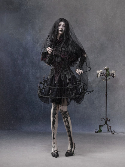 Legacy Of The Dead Gothic Dark Victorian Cloak Layered Over【s0000018603】