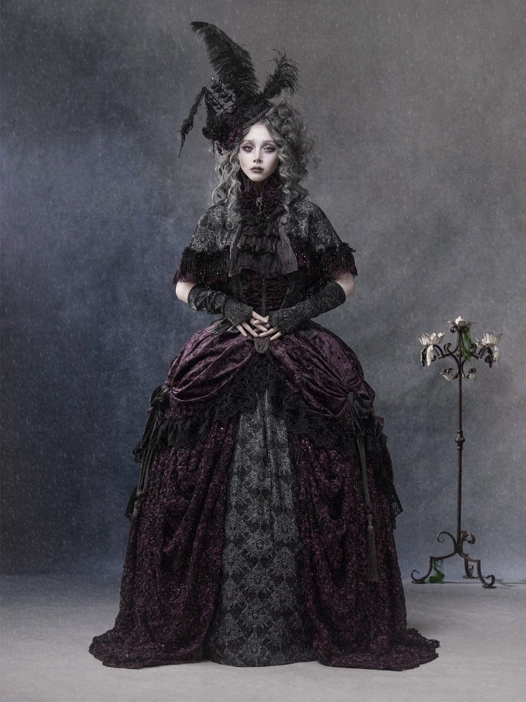Legacy Of The Dead Gothic Dark Victorian Cloak Layered Over【s0000018603】