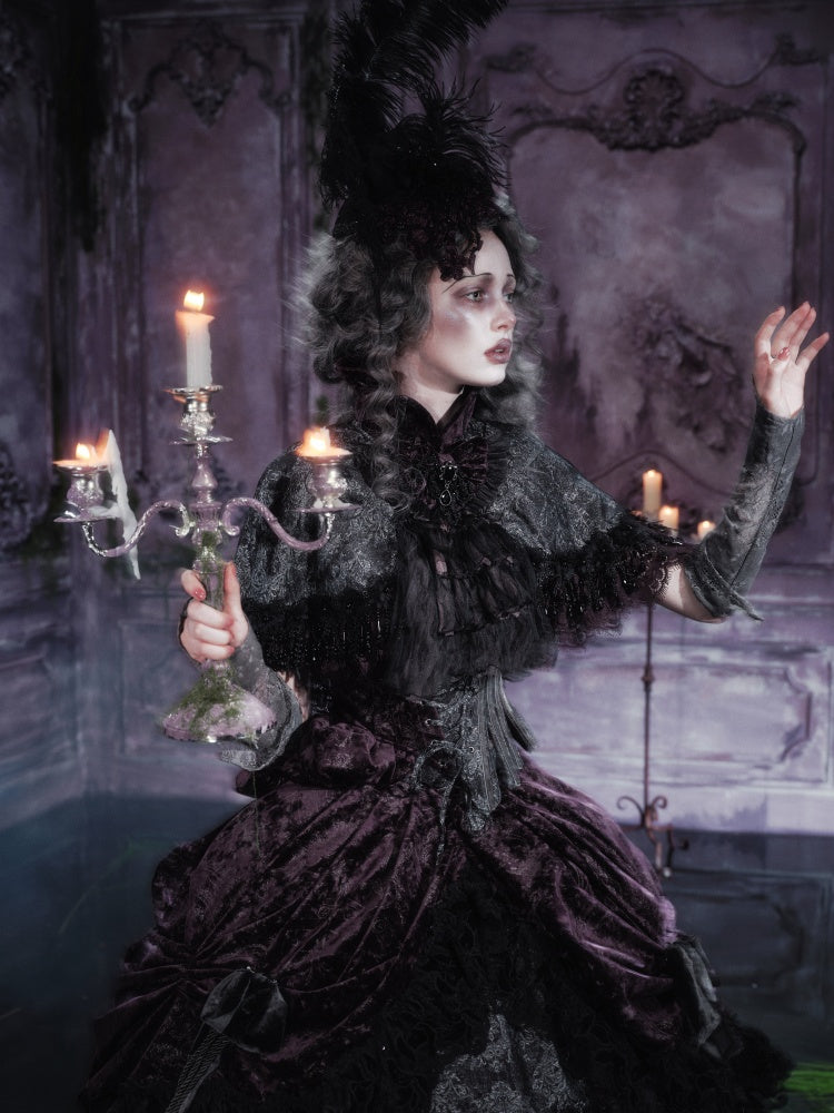 Legacy Of The Dead Gothic Dark Victorian Cloak Layered Over【s0000018603】