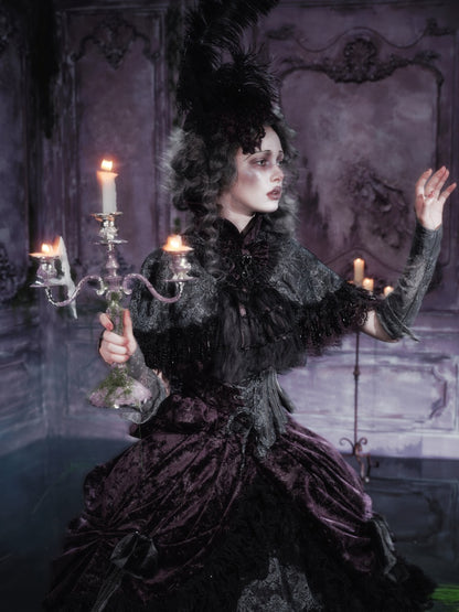 Legacy Of The Dead Gothic Dark Victorian Cloak Layered Over【s0000018603】