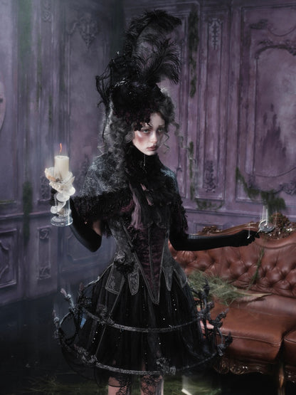Legacy Of The Dead Gothic Dark Victorian Cloak Layered Over【s0000018603】