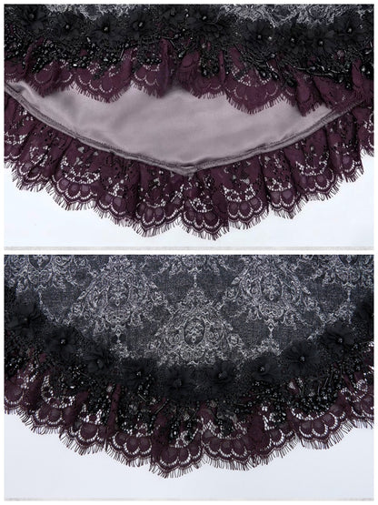 Legacy Of The Dead Gothic Dark Victorian Cloak Layered Over【s0000018603】