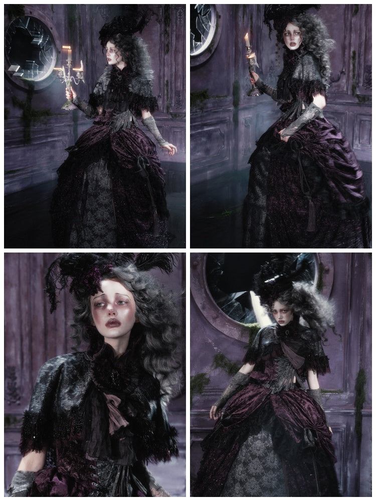 Legacy Of The Dead Gothic Dark Victorian Cloak Layered Over【s0000018603】