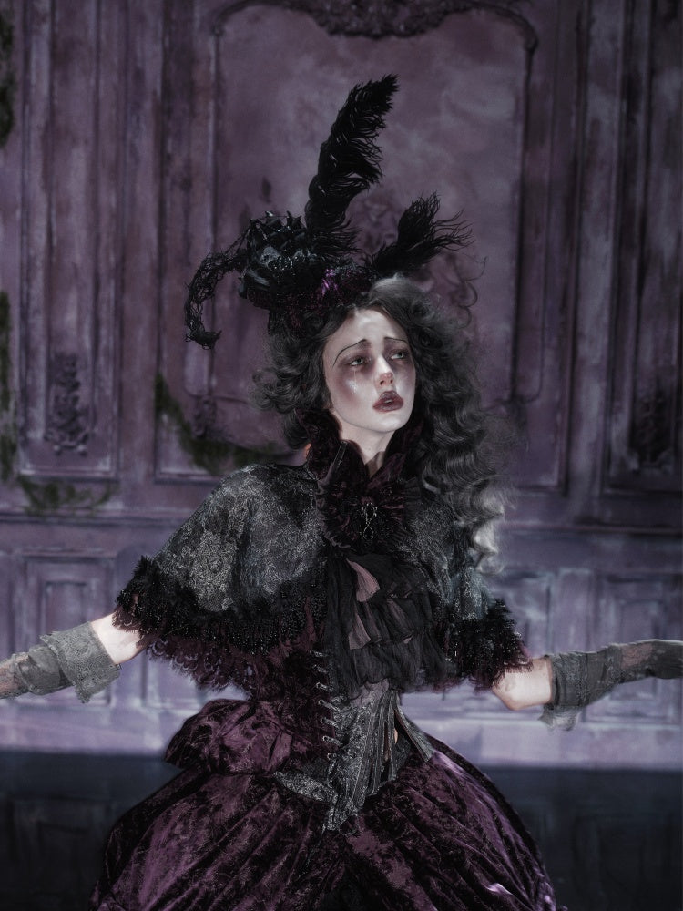 Legacy Of The Dead Gothic Dark Victorian Cloak Layered Over【s0000018603】