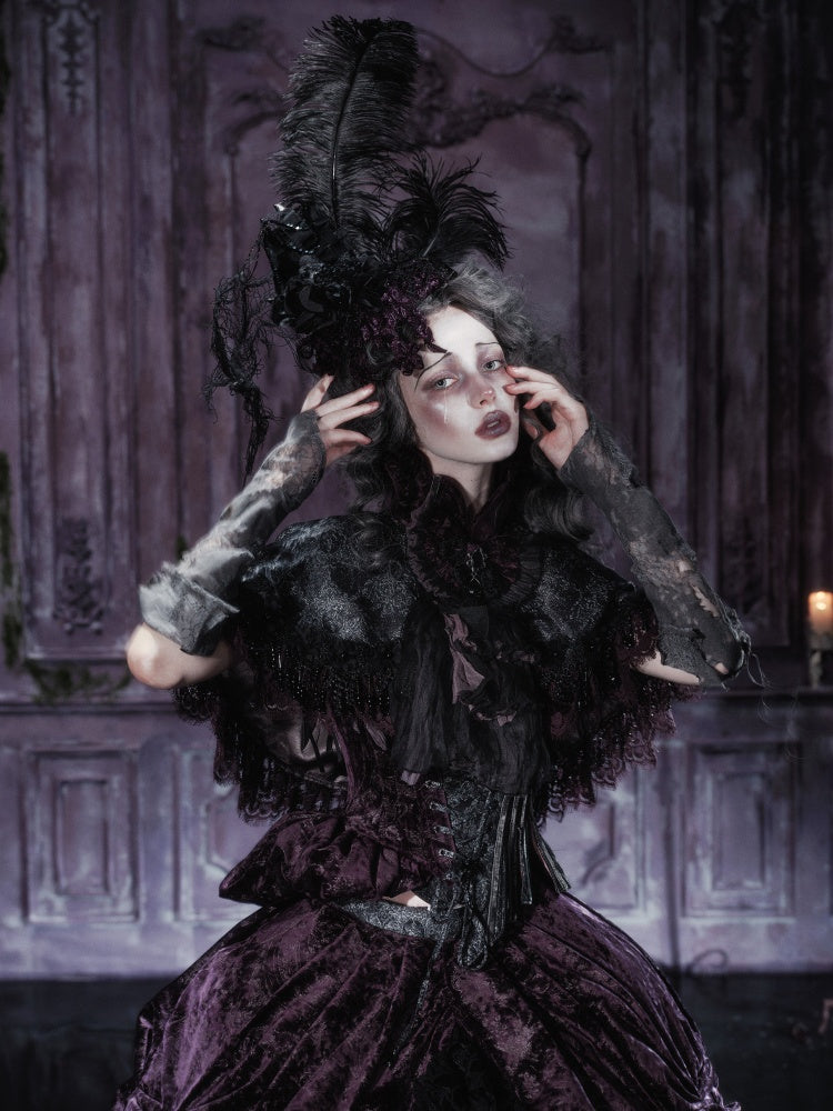 Legacy Of The Dead Gothic Dark Victorian Cloak Layered Over【s0000018603】