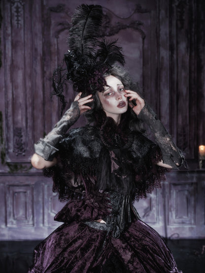 Legacy Of The Dead Gothic Dark Victorian Cloak Layered Over【s0000018603】