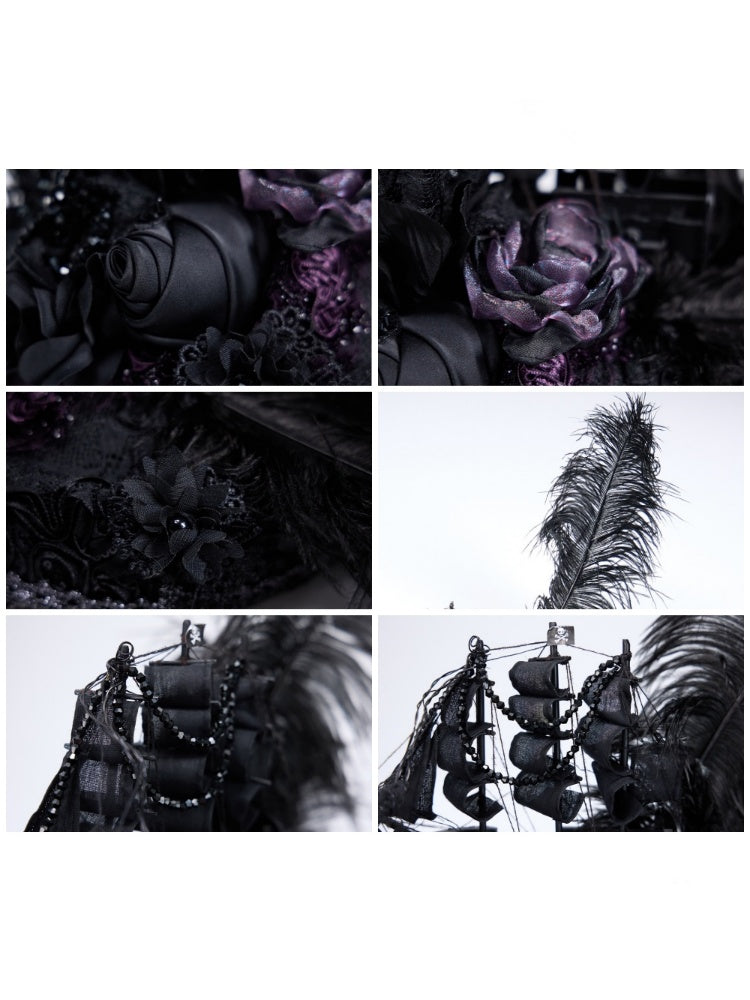 Legacy Of The Dead Gothic Dark Sailboat Hats【s0000018604】