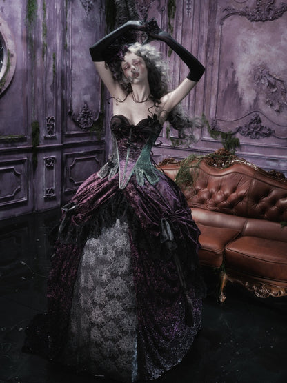 Legacy Of The Dead Gothic Dark Purple Midi Skirt【s0000018606】