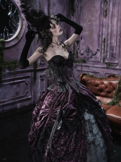 Legacy Of The Dead Gothic Dark Purple Midi Skirt【s0000018606】